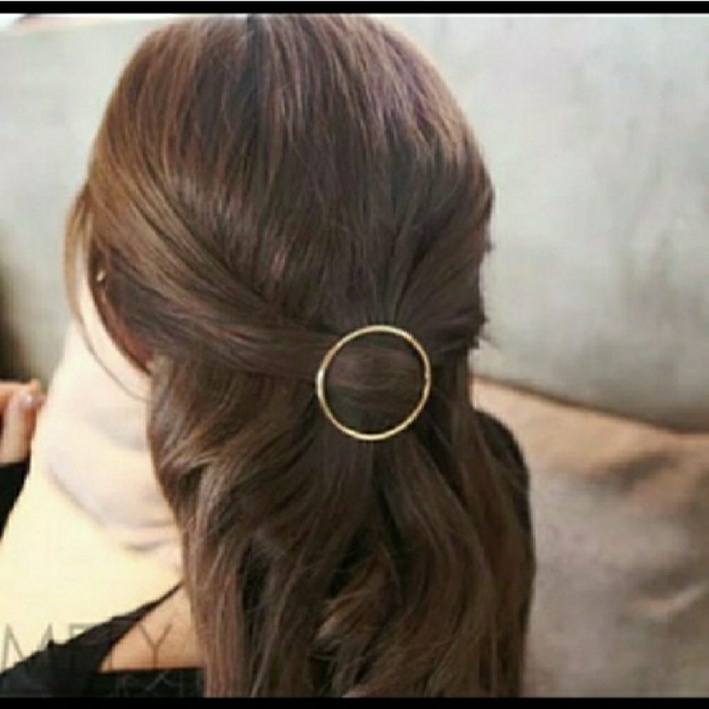 5 for $25 Circle Hair Pin, Gold Toned